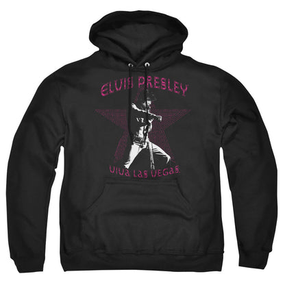 Elvis Presley Viva Las Vegas Star Mens Hoodie Black Officially Licensed