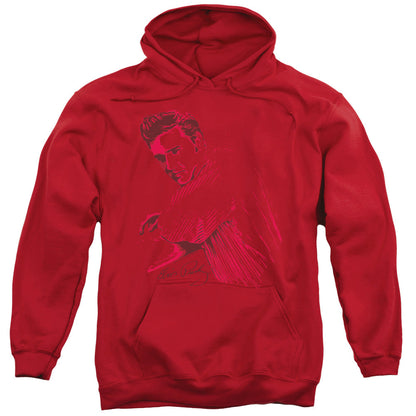 Elvis Presley On The Range Mens Hoodie Red Officially Licensed