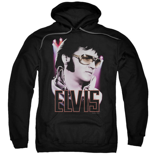 Elvis Presley 70S Star Mens Hoodie Black Officially Licensed