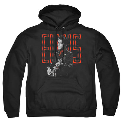 Elvis Presley Red Guitarman Mens Hoodie Black Officially Licensed