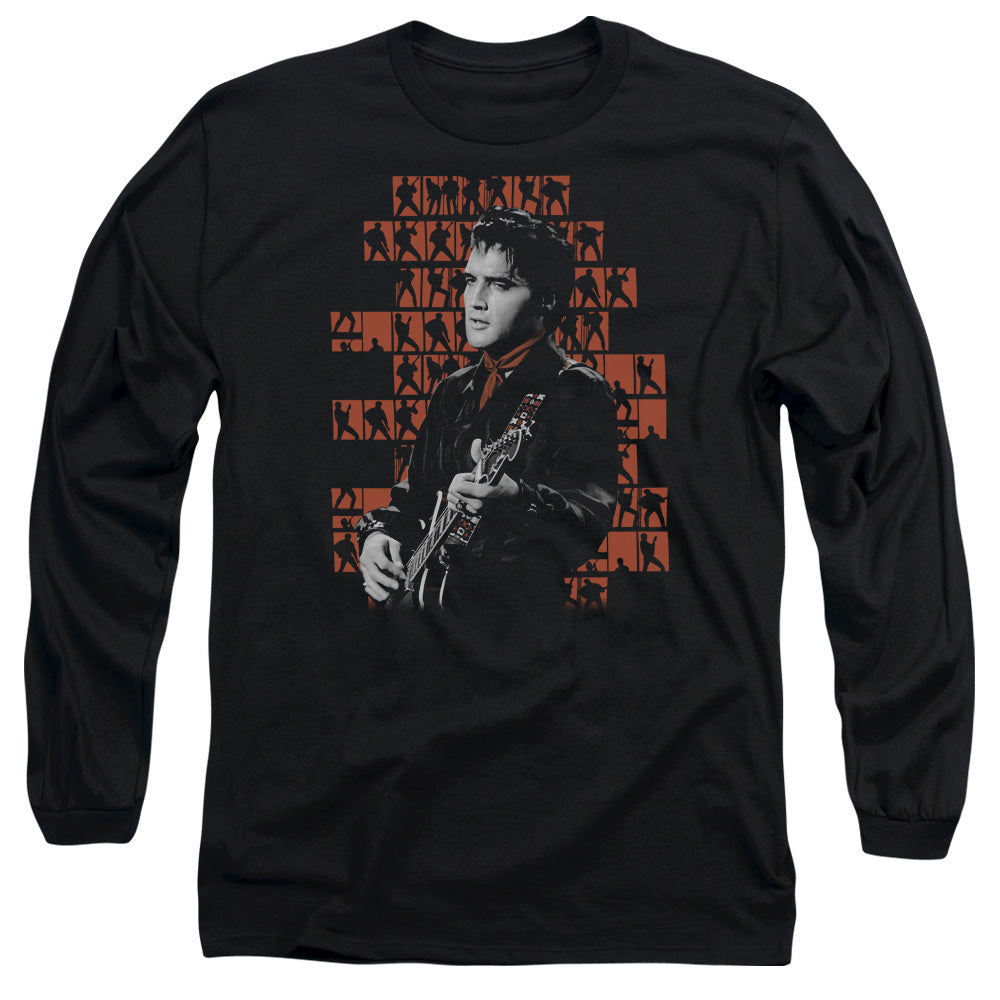 Elvis Presley 1968 Mens Long Sleeve Shirt Black Officially Licensed Officially Licensed