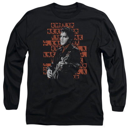 Elvis Presley 1968 Mens Long Sleeve Shirt Black Officially Licensed Officially Licensed