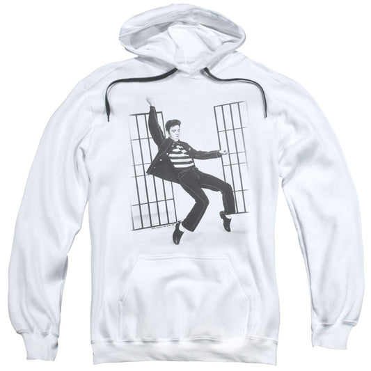 Elvis Presley Jailhouse Rock Mens Hoodie White Officially Licensed