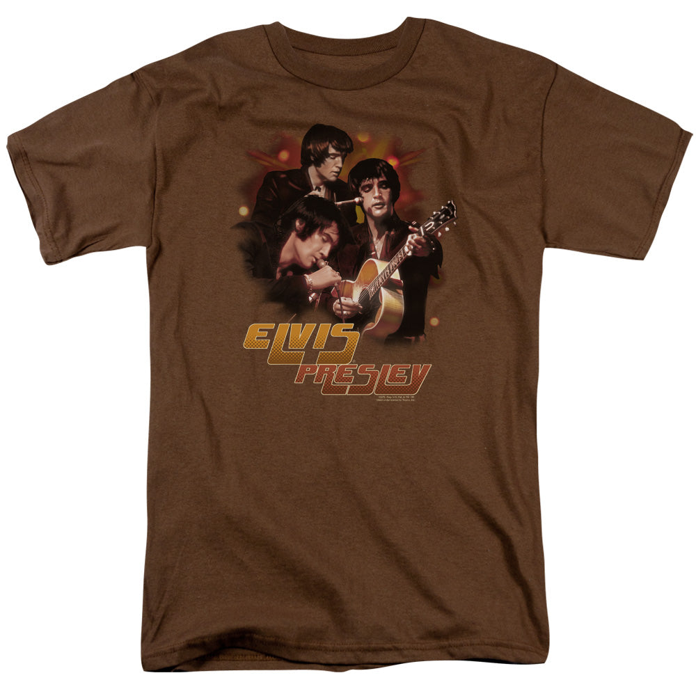 Elvis Presley Hyped Mens T Shirt Coffee Officially Licensed