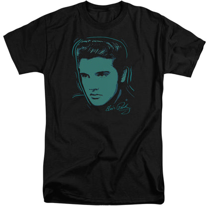 Elvis Presley Young Dots Mens Tall T Shirt Black Officially Licensed