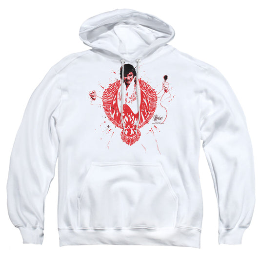 Elvis Presley Red Pheonix Mens Hoodie White Officially Licensed