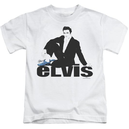 Elvis Presley Blue Suede Juvenile Kids Youth T Shirt White Officially Licensed