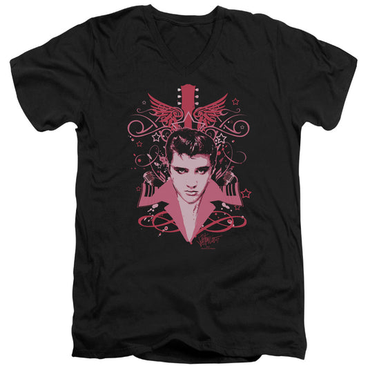 Elvis Presley Lets Face It Mens Slim Fit V-Neck T Shirt Black Officially Licensed