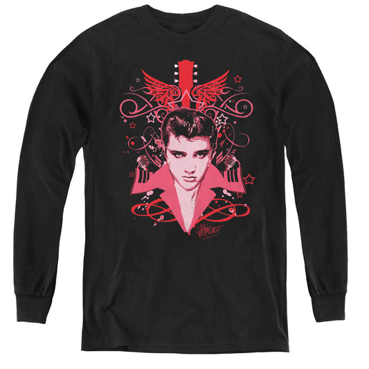 Elvis Presley Lets Face It Long Sleeve Kids Youth T Shirt Black Officially Licensed