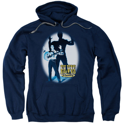 Elvis Presley Hands Up Mens Hoodie Navy Officially Licensed