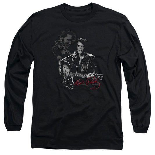 Elvis Presley Show Stopper Mens Long Sleeve Shirt Black Officially Licensed Officially Licensed