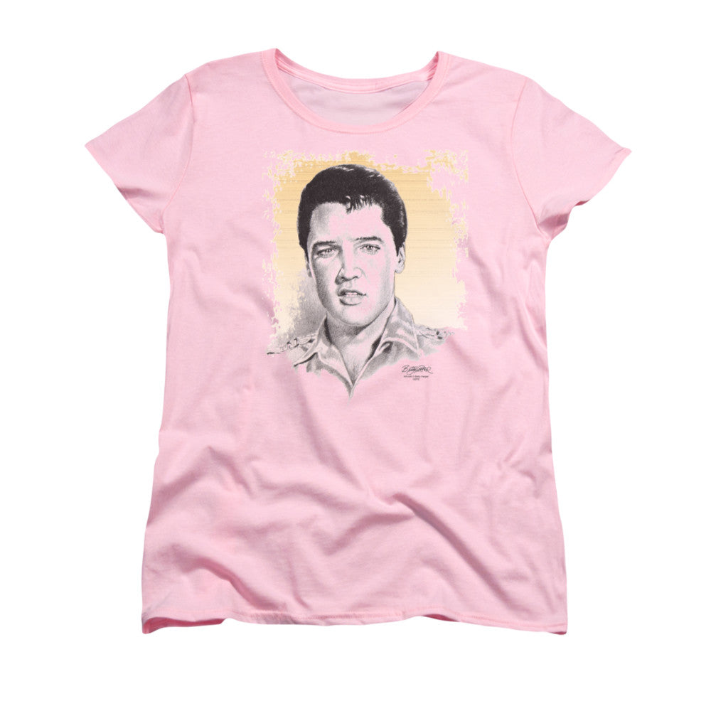 Elvis Presley Matinee Idol Womens T Shirt Pink Officially Licensed