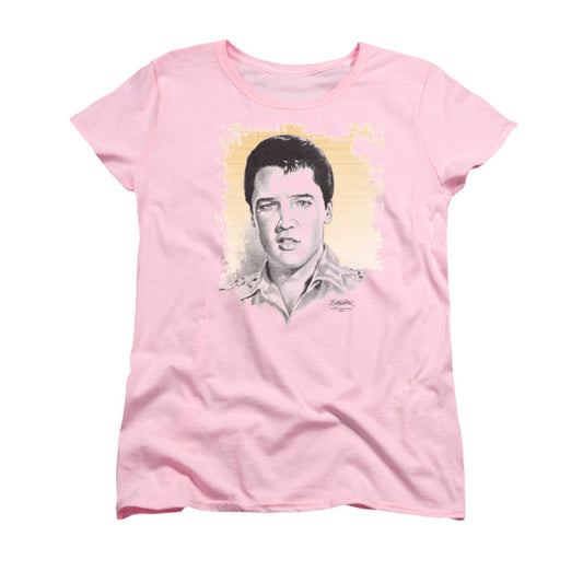 Elvis Presley Matinee Idol Womens T Shirt Pink Officially Licensed