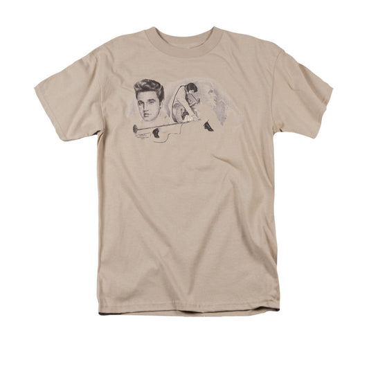 Elvis Presley American Trilogy Mens T Shirt Sand Officially Licensed