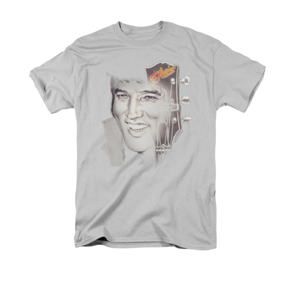 Elvis Presley Smile 2 Mens T Shirt Silver Officially Licensed