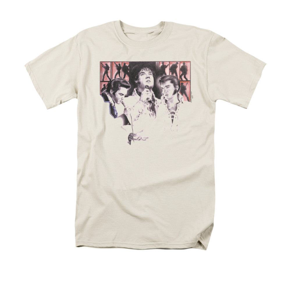 Elvis Presley In Concert Mens T Shirt Cream Officially Licensed