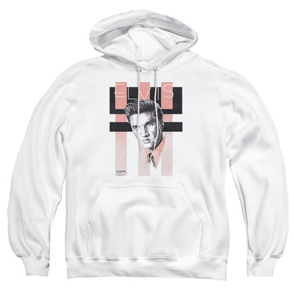 Elvis Presley Retro Mens Hoodie White Officially Licensed