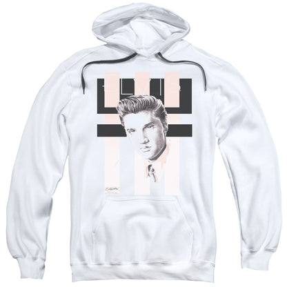 Elvis Presley Retro Mens Hoodie White Officially Licensed