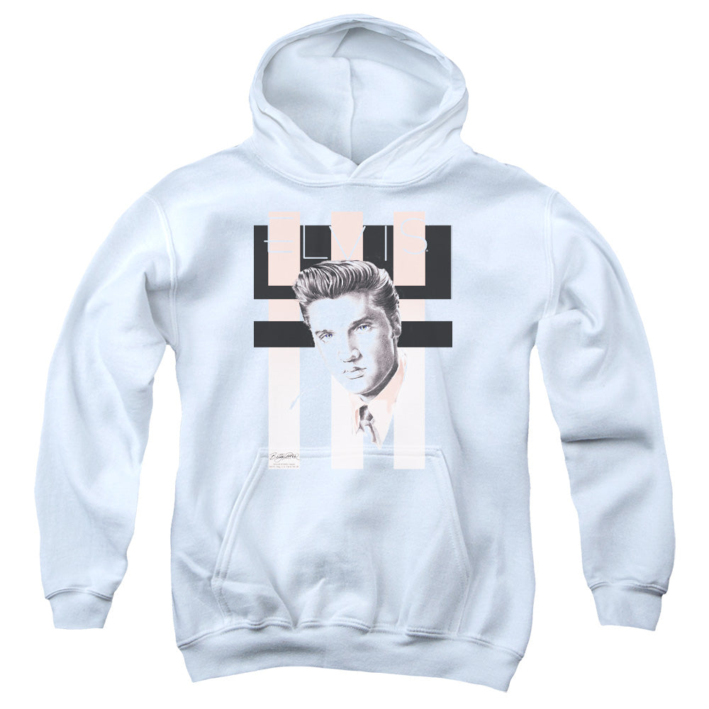 Elvis Presley Retro Kids Youth Hoodie White Officially Licensed