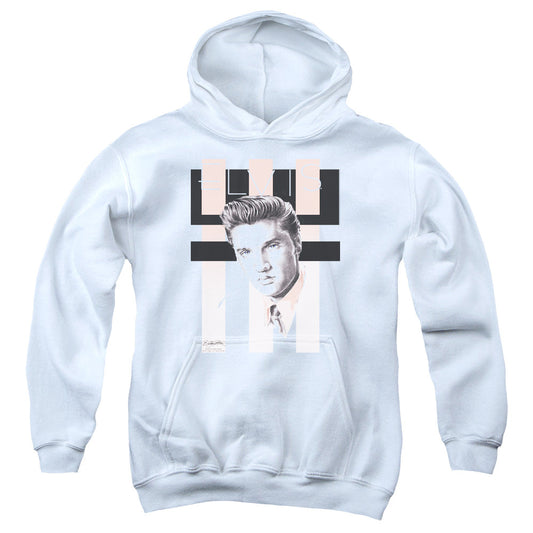 Elvis Presley Retro Kids Youth Hoodie White Officially Licensed