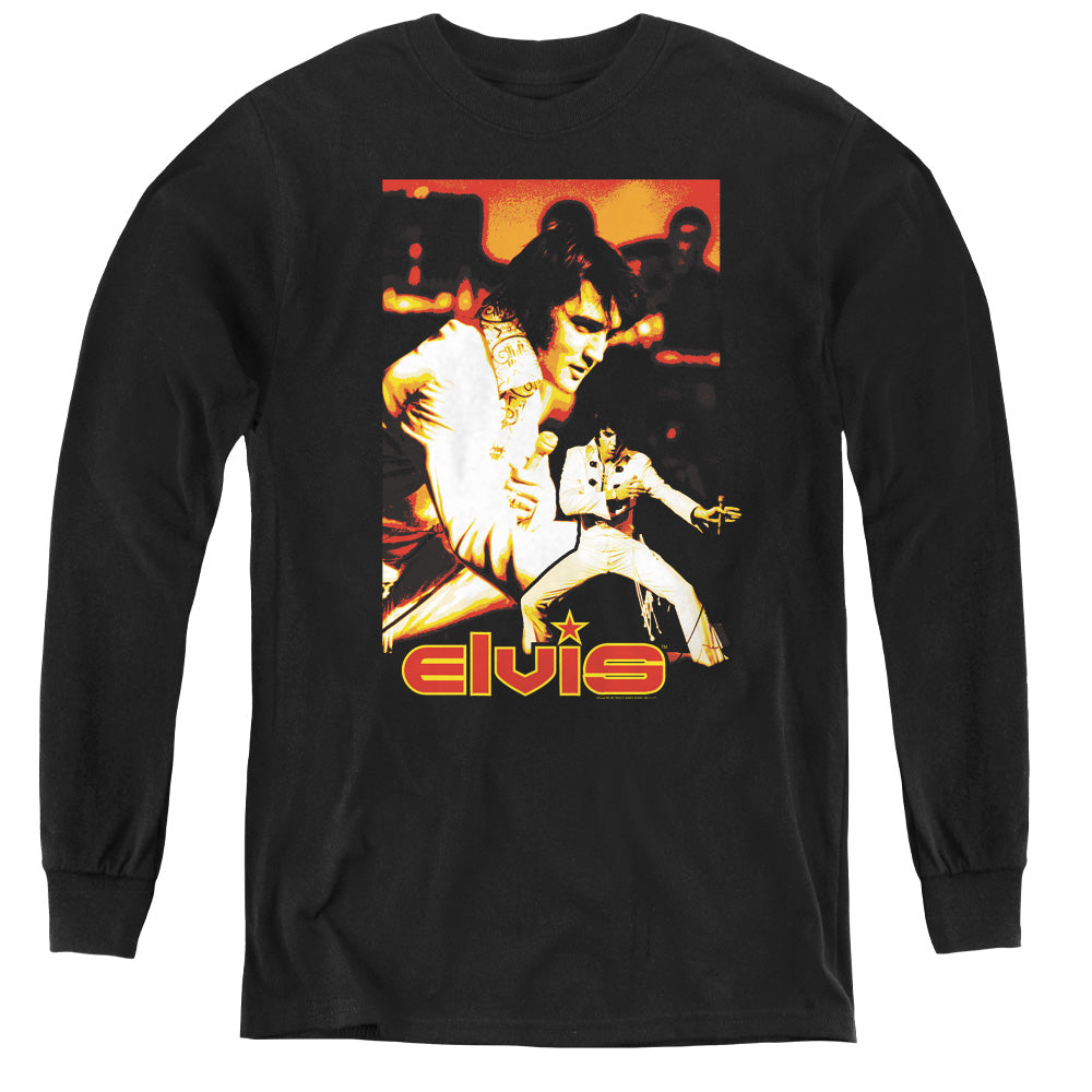 Elvis Presley Showman Long Sleeve Kids Youth T Shirt Black Officially Licensed