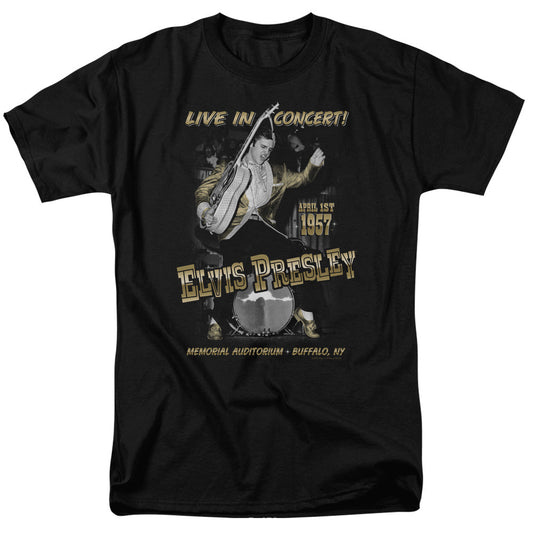 Elvis Presley Live In Buffalo Mens T Shirt Black Officially Licensed