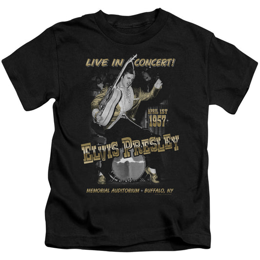 Elvis Presley Live in Buffalo Juvenile Kids Youth T Shirt Black Officially Licensed