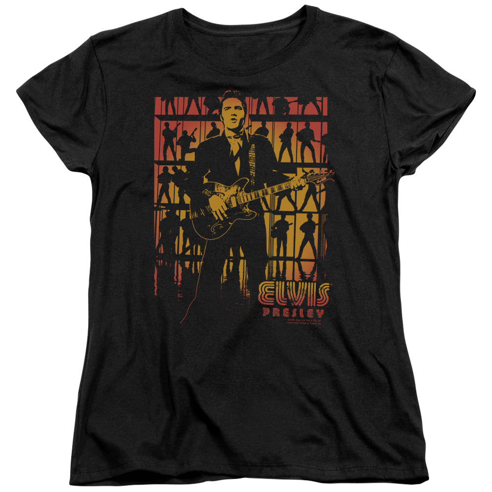 Elvis Presley Comeback Spotlight Womens T Shirt Black Officially Licensed