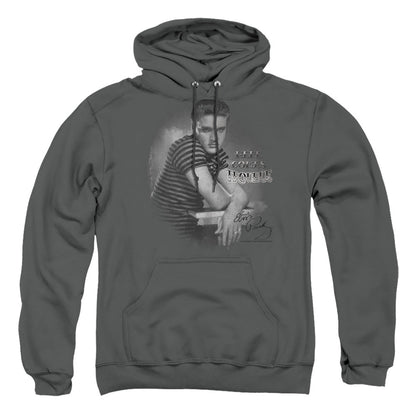 Elvis Presley Trouble Mens Hoodie Charcoal Officially Licensed