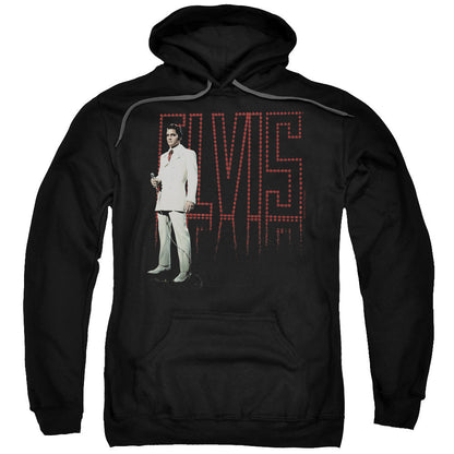 Elvis Presley White Suit Mens Hoodie Black Officially Licensed
