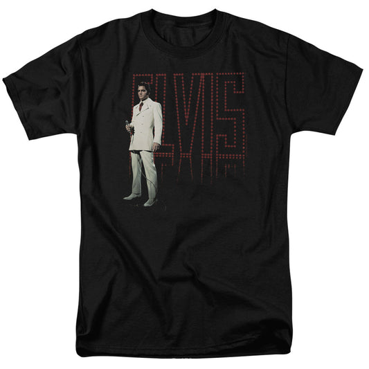 Elvis Presley White Suit Mens T Shirt Black Officially Licensed