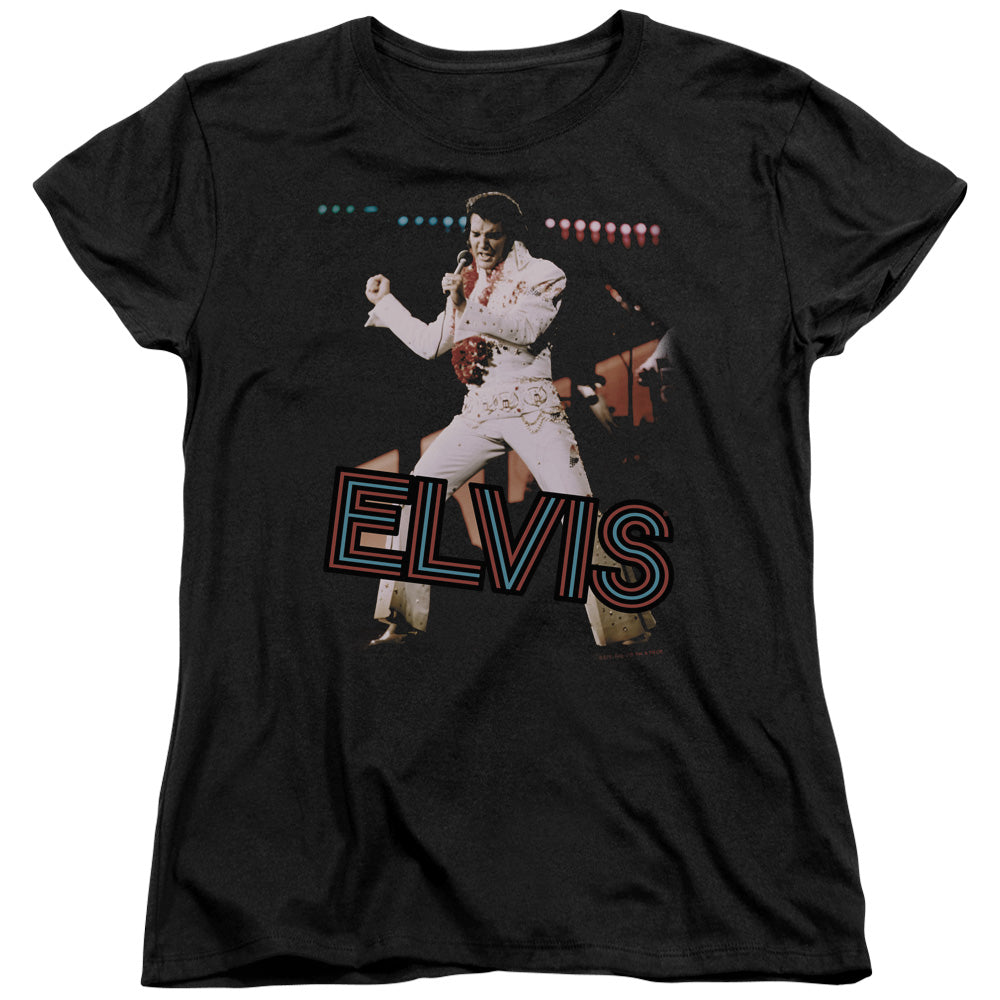 Elvis Presley Hit the Lights Womens T Shirt Black Officially Licensed