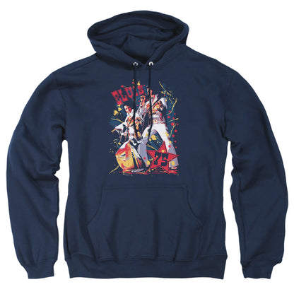 Elvis Presley Eagle Elvis Mens Hoodie Navy Officially Licensed