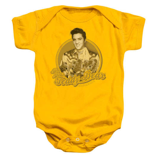 Elvis Presley Teddy Bear Infant Baby Snapsuit Gold Officially Licensed