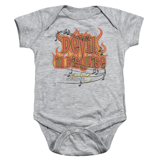 Elvis Presley Devil Infant Baby Snapsuit Athletic Heather Officially Licensed