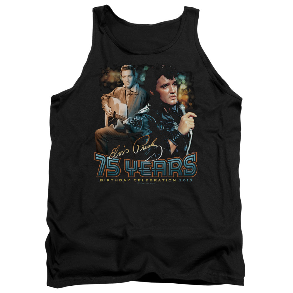 Elvis Presley 75 Years Mens Tank Top Shirt Black Officially Licensed