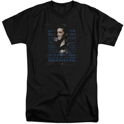 Elvis Presley Icon Mens Tall T Shirt Black Officially Licensed