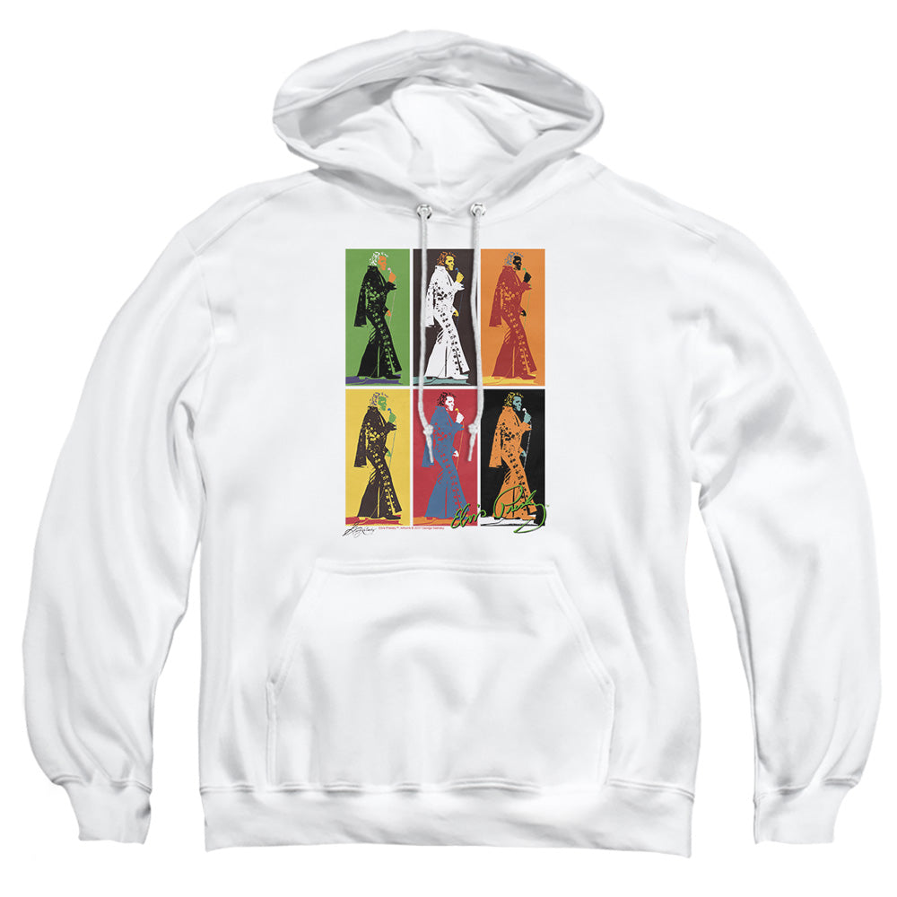 Elvis Presley Retro Boxes Mens Hoodie White Officially Licensed
