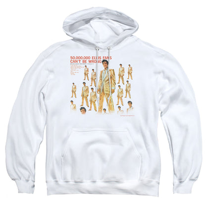 Elvis Presley 50 Million Fans Mens Hoodie White Officially Licensed