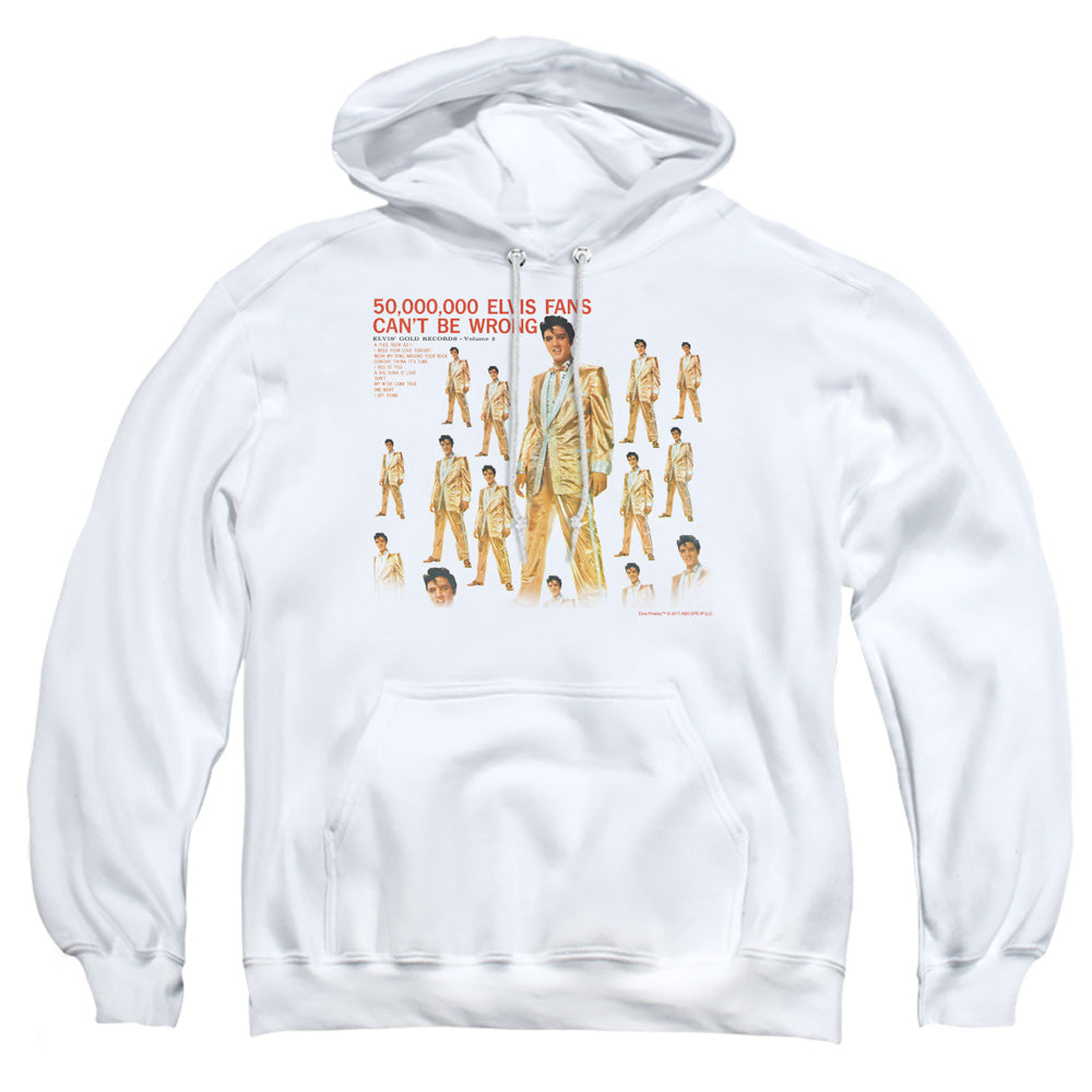 Elvis Presley 50 Million Fans Mens Hoodie White Officially Licensed