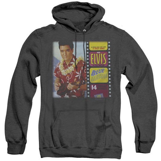 Elvis Presley Blue Hawaii Album Heather Mens Hoodie Black Officially Licensed