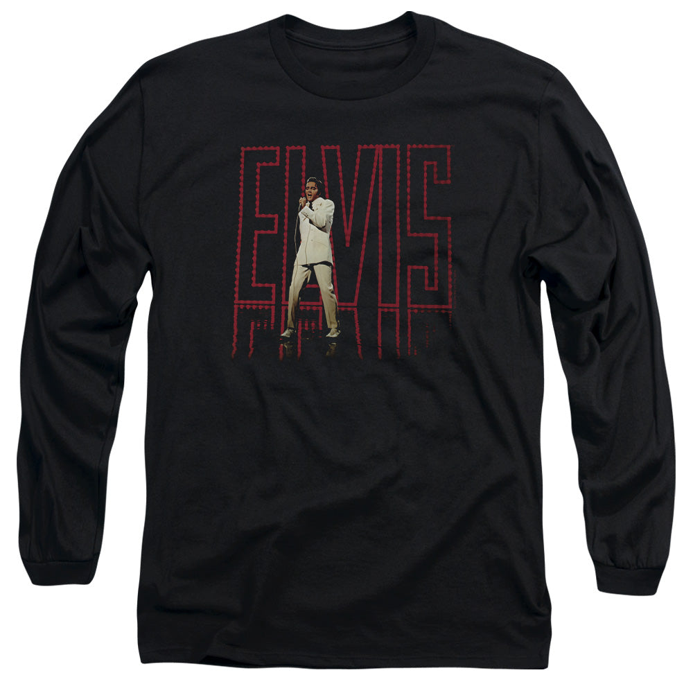 Elvis Presley Elvis 68 Album Mens Long Sleeve Shirt Black Officially Licensed Officially Licensed