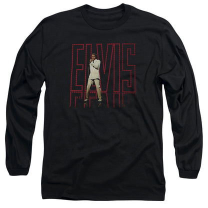 Elvis Presley Elvis 68 Album Mens Long Sleeve Shirt Black Officially Licensed Officially Licensed