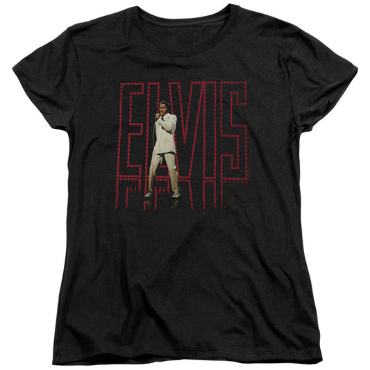 Elvis Presley Elvis 68 Album Womens T Shirt Black Officially Licensed