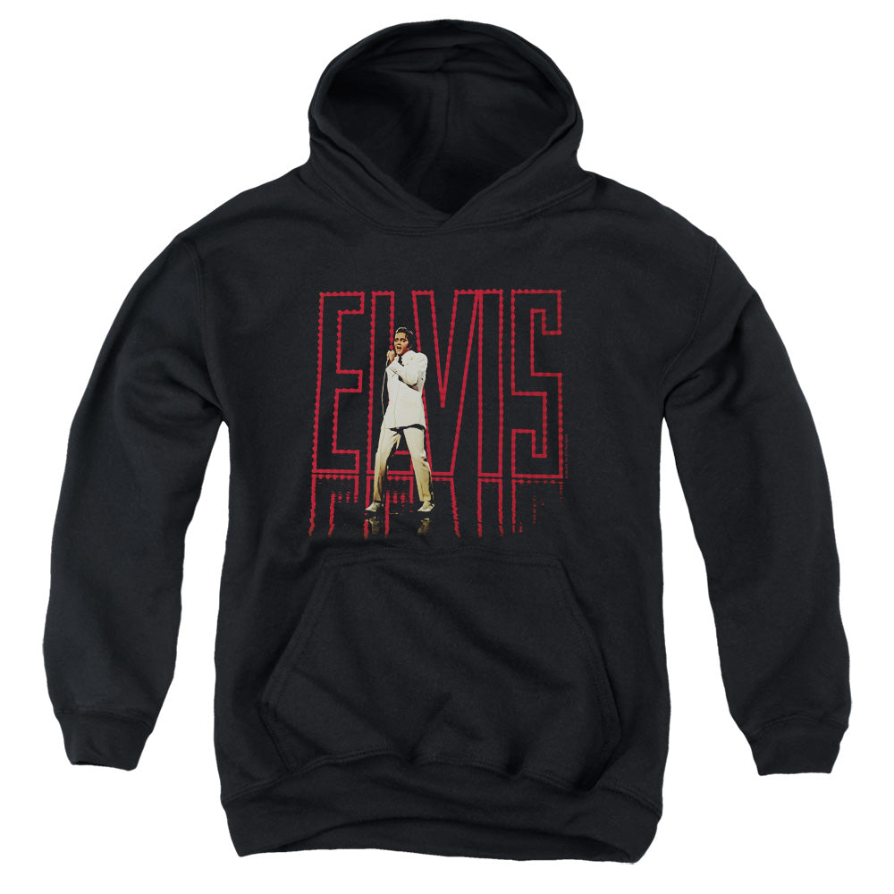 Elvis Presley Elvis 68 Album Kids Youth Hoodie Black Officially Licensed