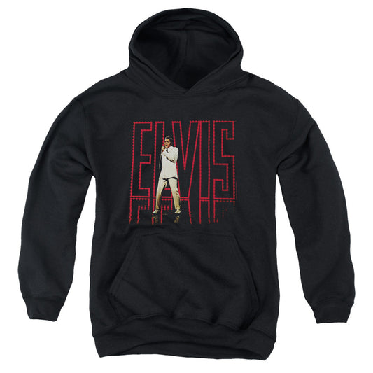 Elvis Presley Elvis 68 Album Kids Youth Hoodie Black Officially Licensed