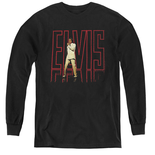 Elvis Presley Elvis 68 Album Long Sleeve Kids Youth T Shirt Black Officially Licensed