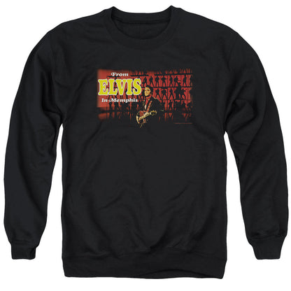 Elvis Presley From Elvis In Memphis Mens Crewneck Sweatshirt Black