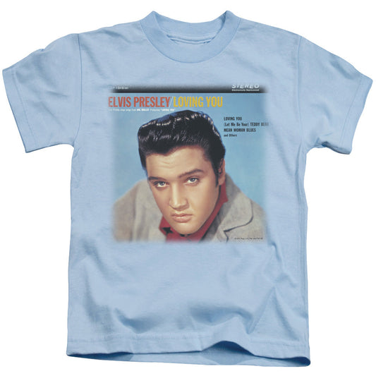 Elvis Presley Loving You Soundtrack Juvenile Kids Youth T Shirt Carolina Blue Officially Licensed