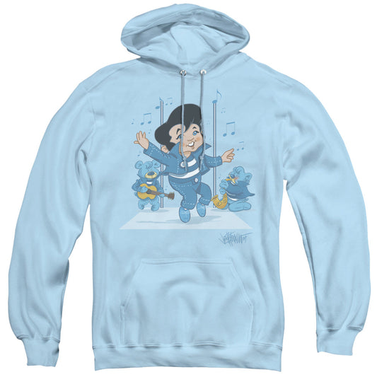 Elvis Presley Jailhouse Rocker Mens Hoodie Light Blue Officially Licensed